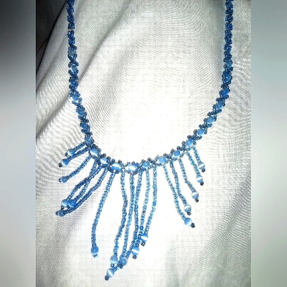 Handmade beaded string women's necklace